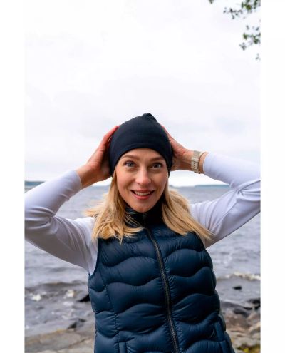 Puijo WINTER MEDIUM pipo Fleece vuorella, Musta