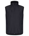 Classic Softshell Vest, Musta