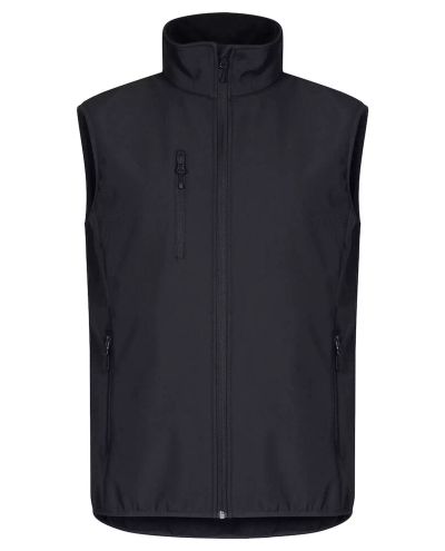 Classic Softshell Vest, Musta