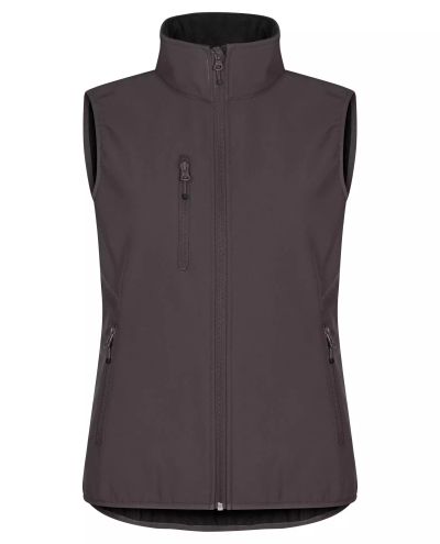 Classic Softshell Vest Women, Tummanharmaa