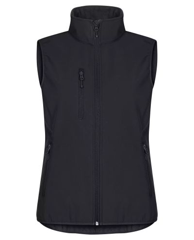 Classic Softshell Vest Women, Musta Classic Softshell Vest Women, Musta