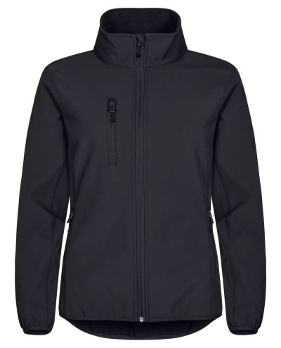 Classic Softshell Jacket Women, Musta