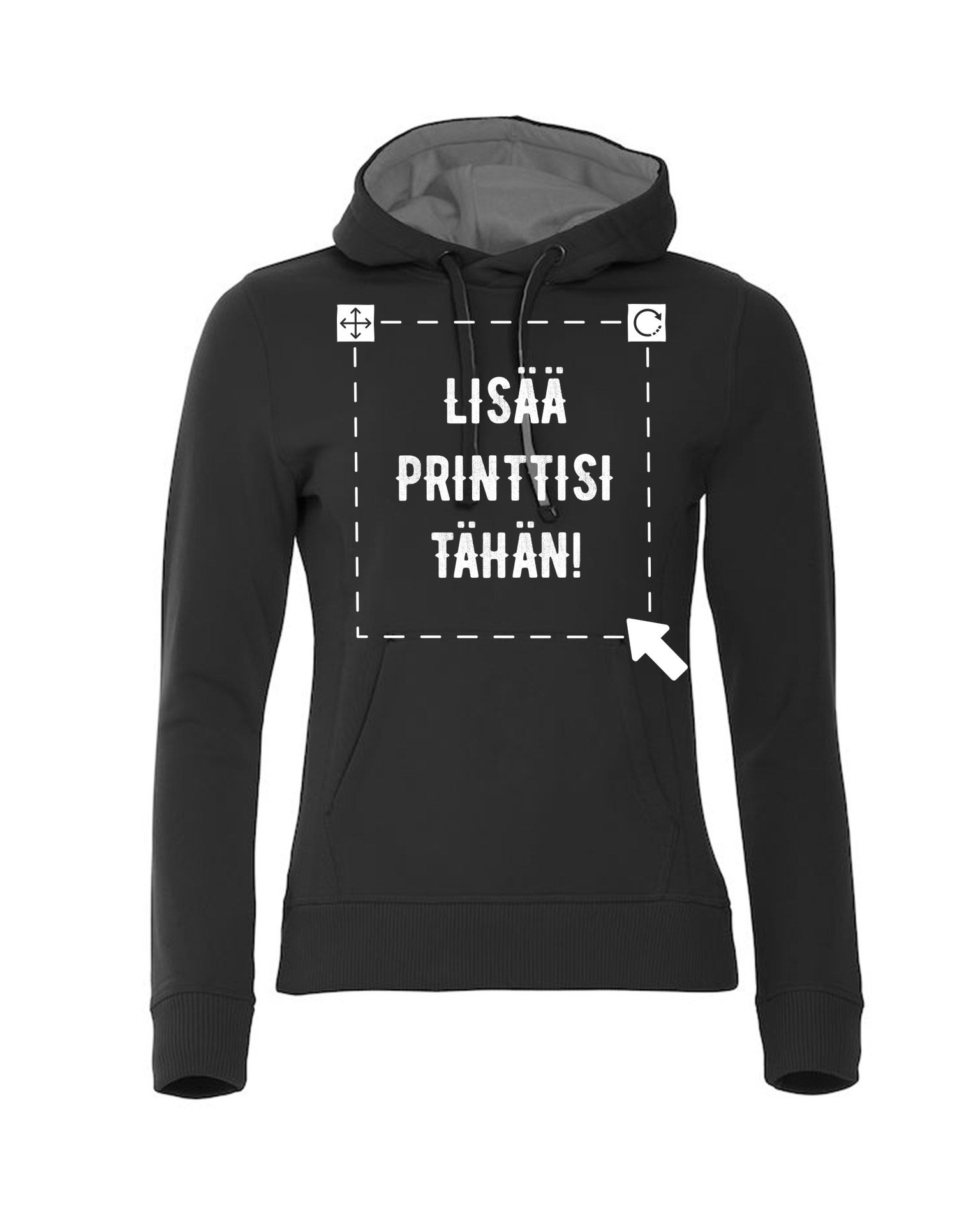 Classic Hoody Women, Musta