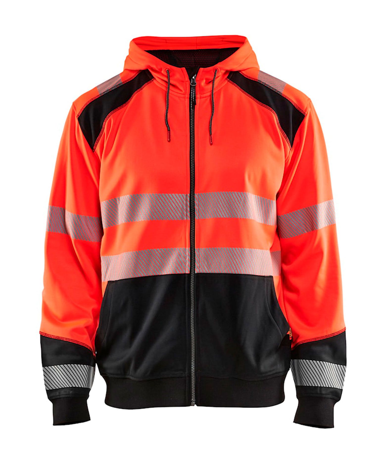 Highvis Vetoketjuhuppari, Huomiopunainen/Musta