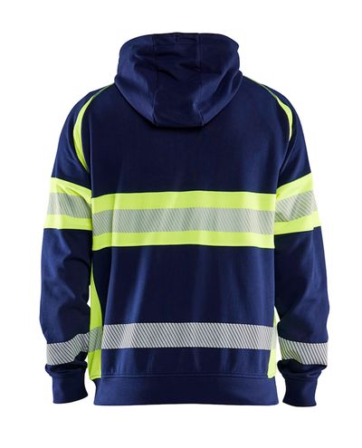 Highvis Huppari Vetoketjulla, Mariininsininen/Huomiokeltainen