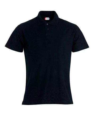 Basic Polo S/S Junior, Musta