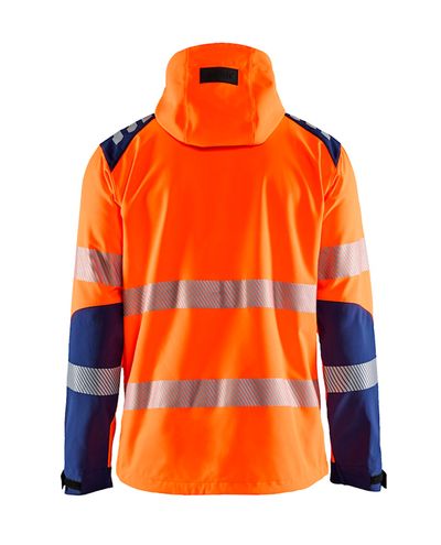 Highvis Softshelltakki, Huomio Oranssi/Mariininsininen