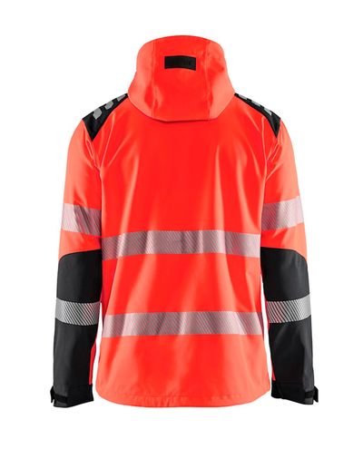 Highvis Softshelltakki, Huomiopunainen/Musta