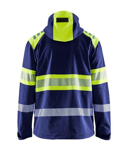 Highvis Softshelltakki Luokka 1, Mariininsininen/Huomiokeltainen