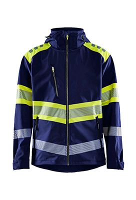 Highvis Softshelltakki Luokka 1, Mariininsininen/Huomiokeltainen