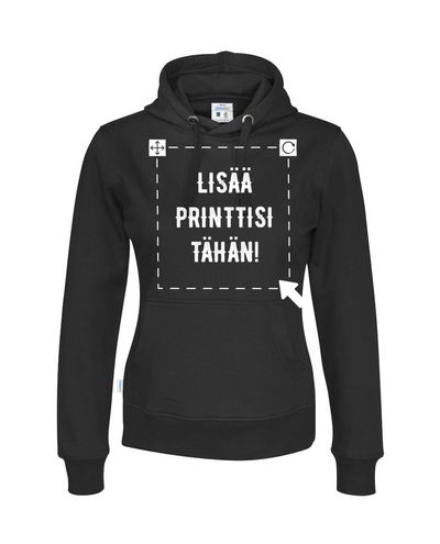 Naisten Luomu huppari, Musta
