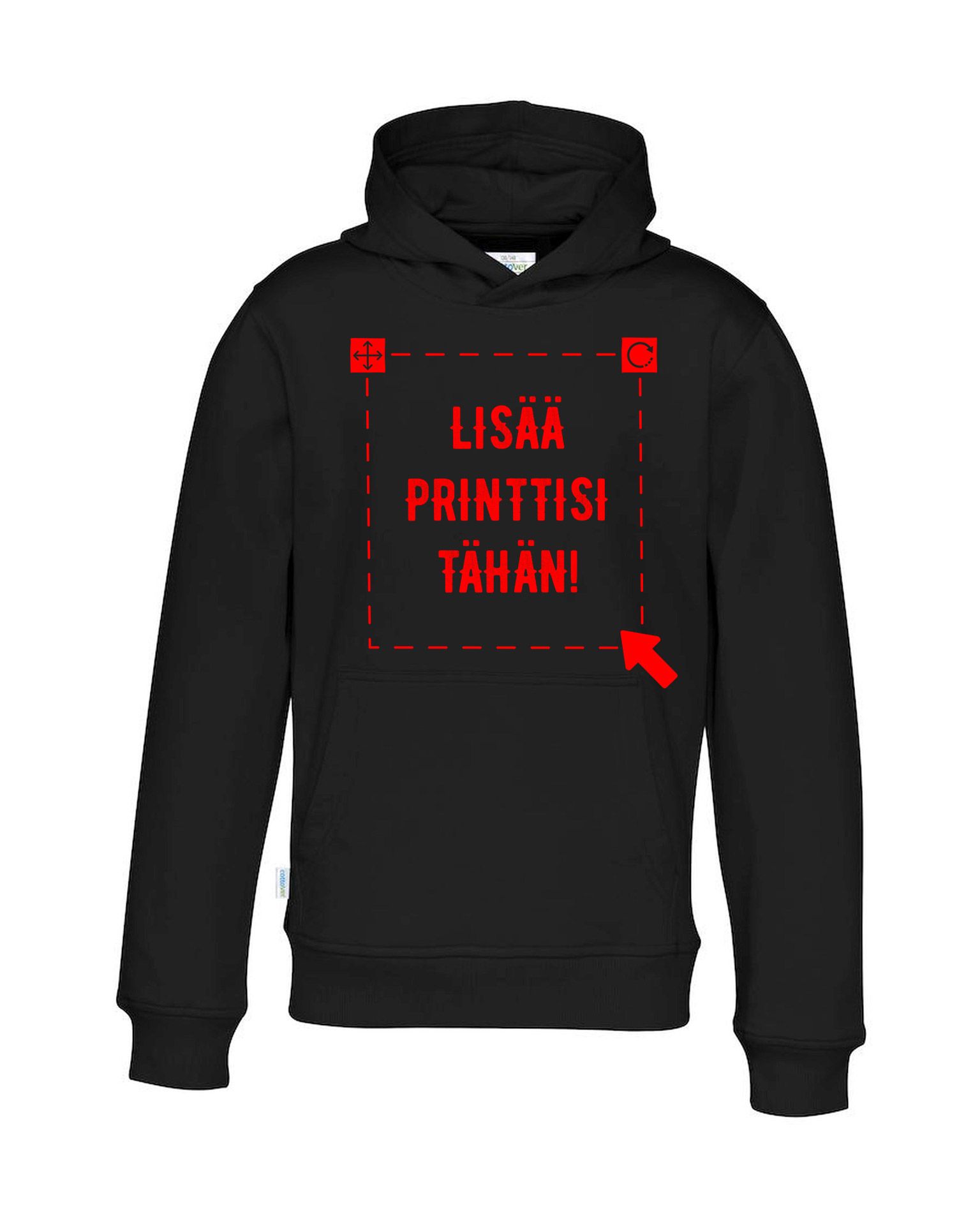 Lasten Luomu huppari, Musta