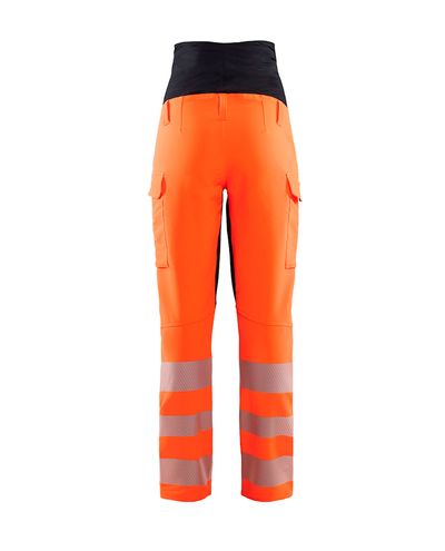 Highvis Äitiyshousut 4-way stretch, Huomio Oranssi/Musta