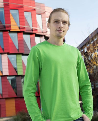 Miesten pitkähihainen Luomu T-paita