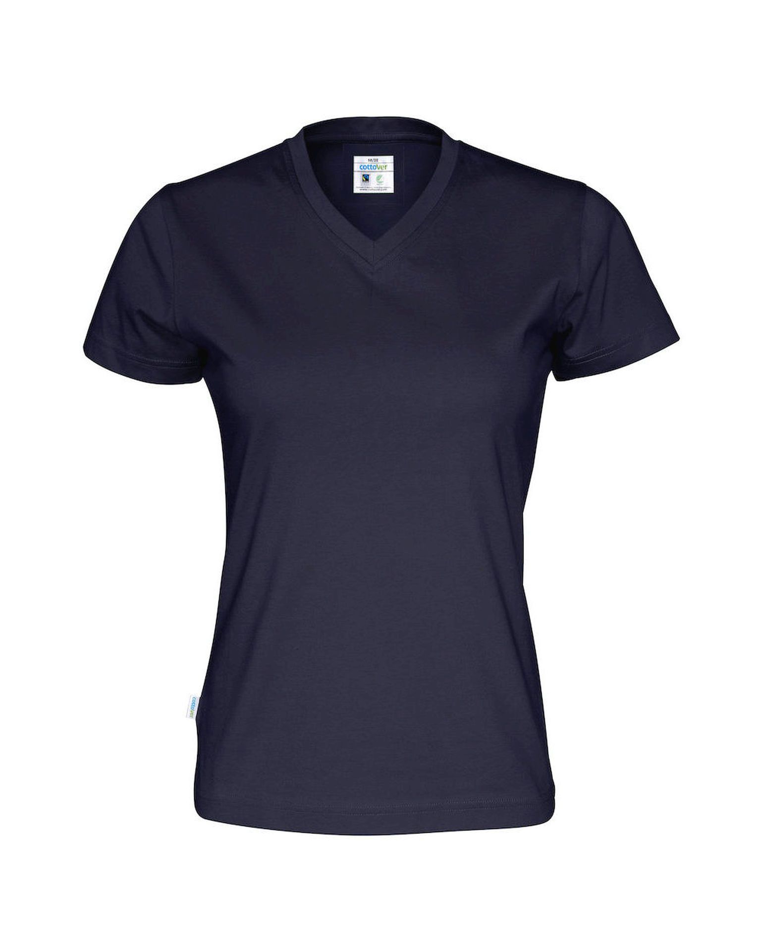 Naisten Luomu T-paita v-aukko, Navy