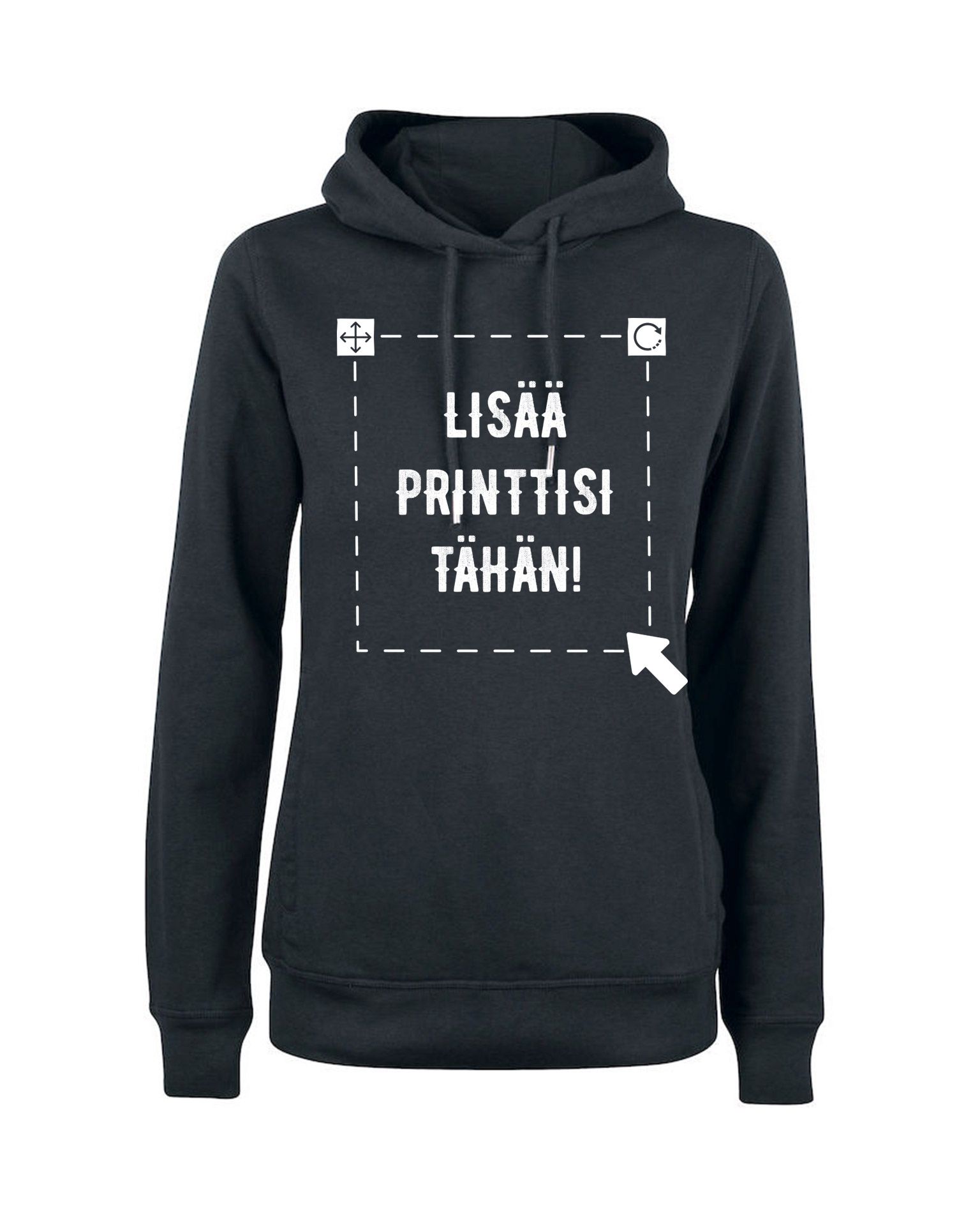 Premium OC Hoody Women, Musta
