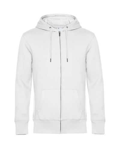 KING Zipped Hooded Sweat, White