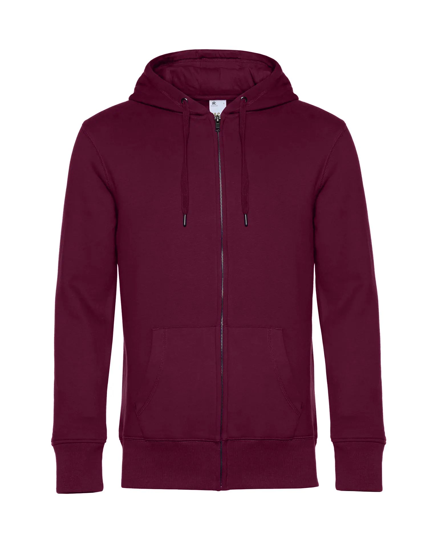 KING Zipped Hooded Sweat, Dark Cherry