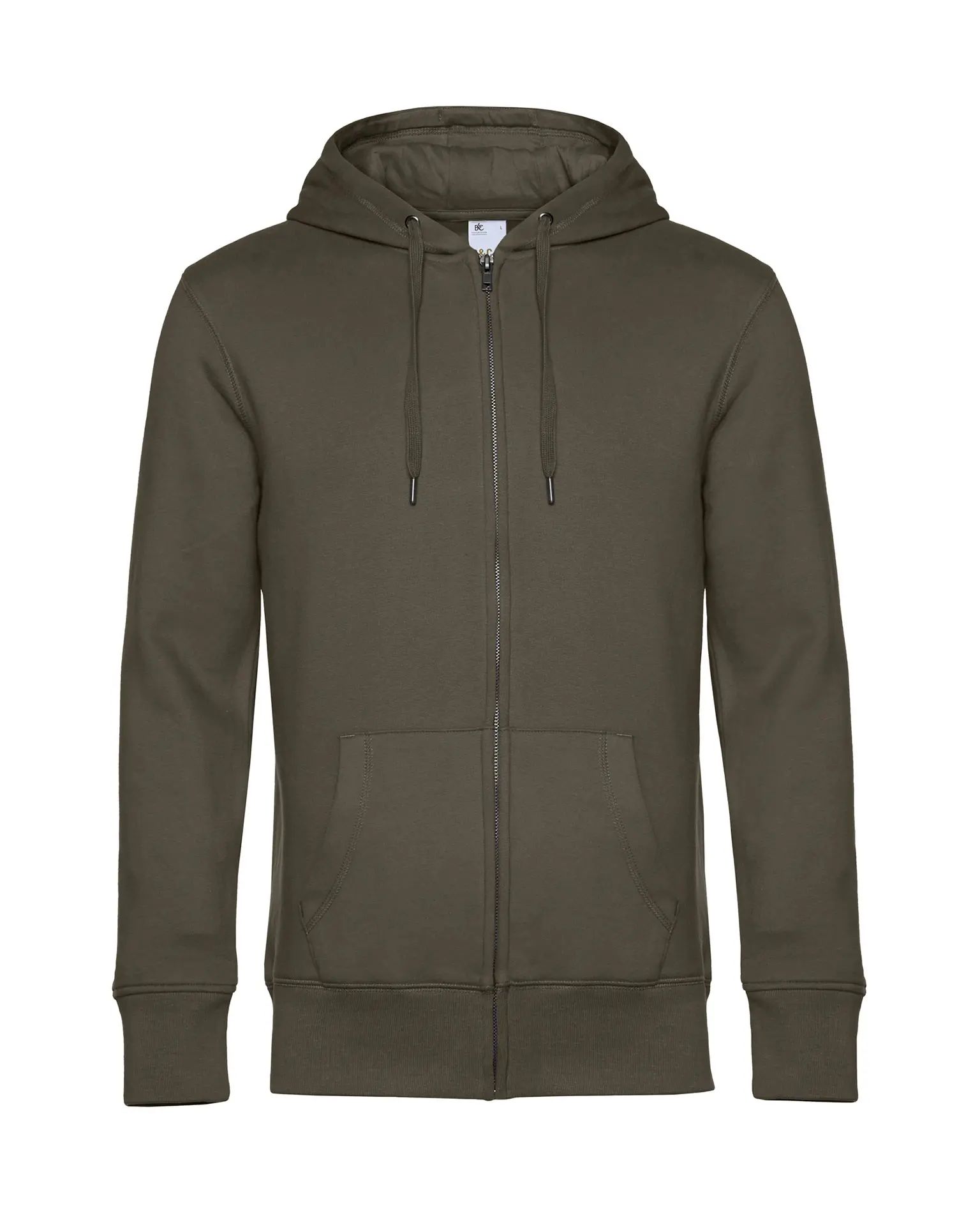 KING Zipped Hooded Sweat, Khaki