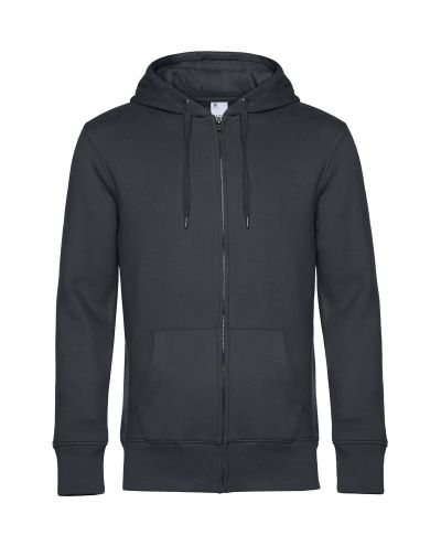 KING Zipped Hooded Sweat, Asphalt