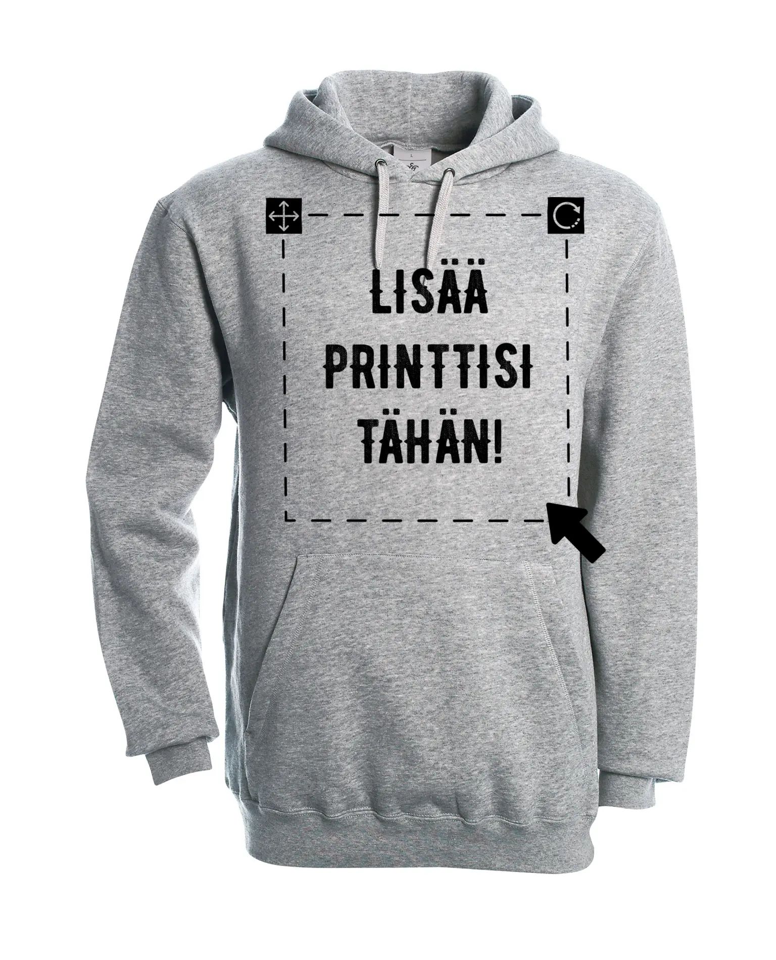 Hooded Sweatshirt, Heather Grey