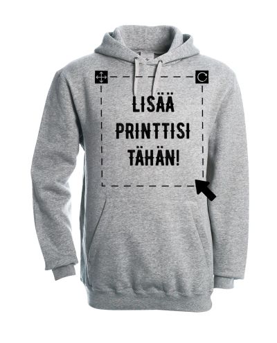 Hooded Sweatshirt, Heather Grey
