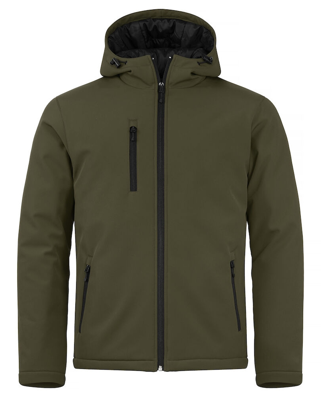 Clique Padded Hoody Softshell, Armeijan vihreä