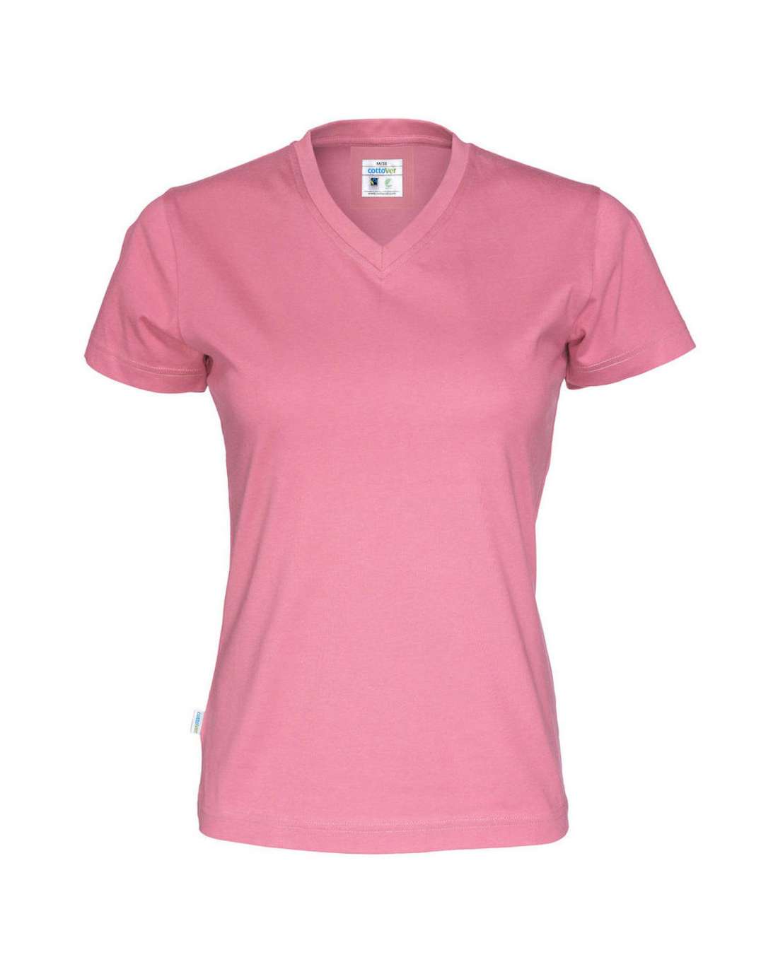Cottover Naisten T-paita, v-aukko, Vaaleanpunainen