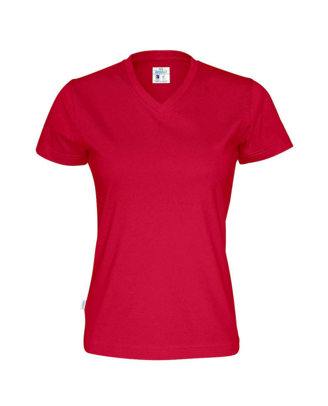 Cottover Naisten T-paita, v-aukko, Punainen
