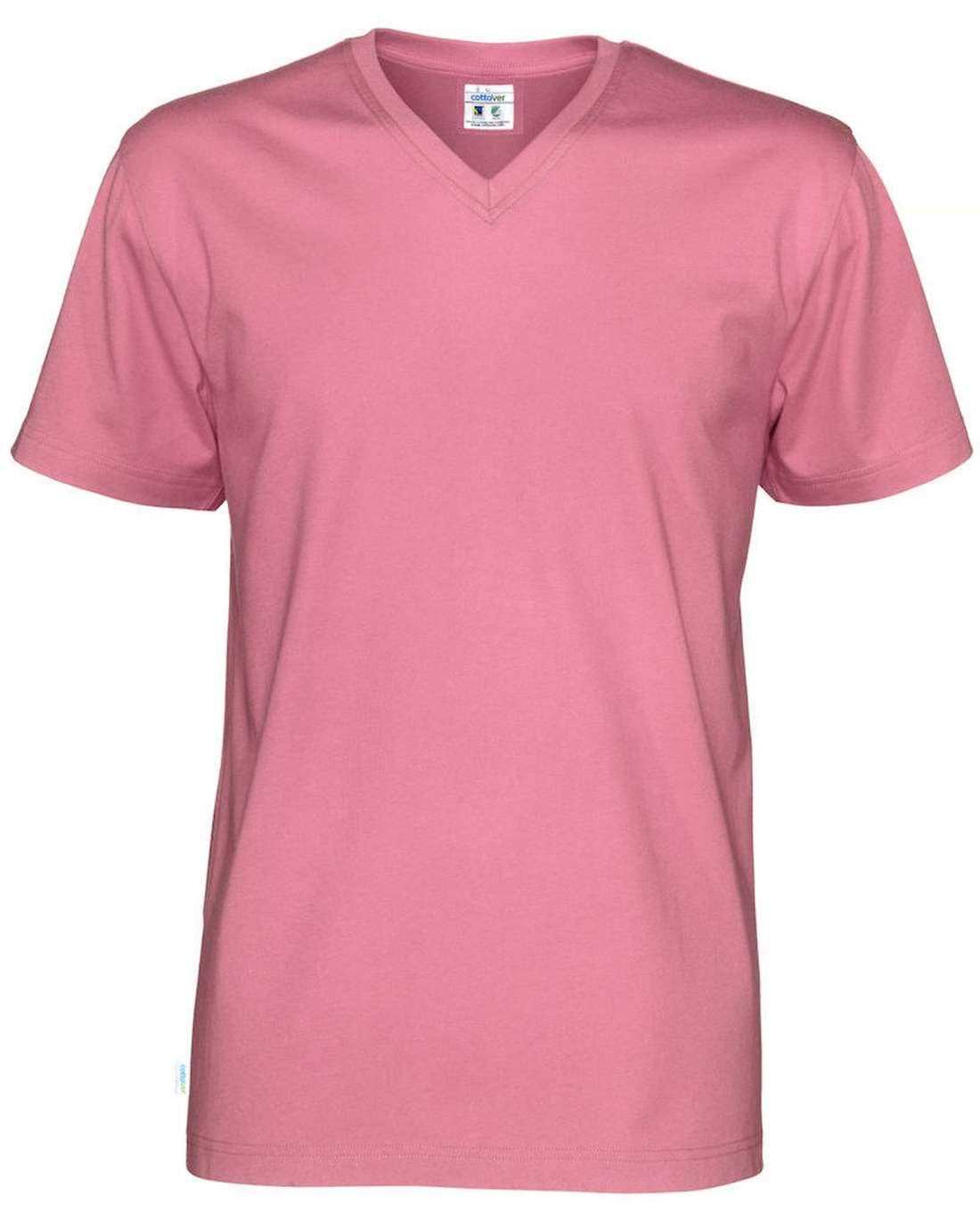 Cottover Miesten T-paita, v-aukko, Vaaleanpunainen